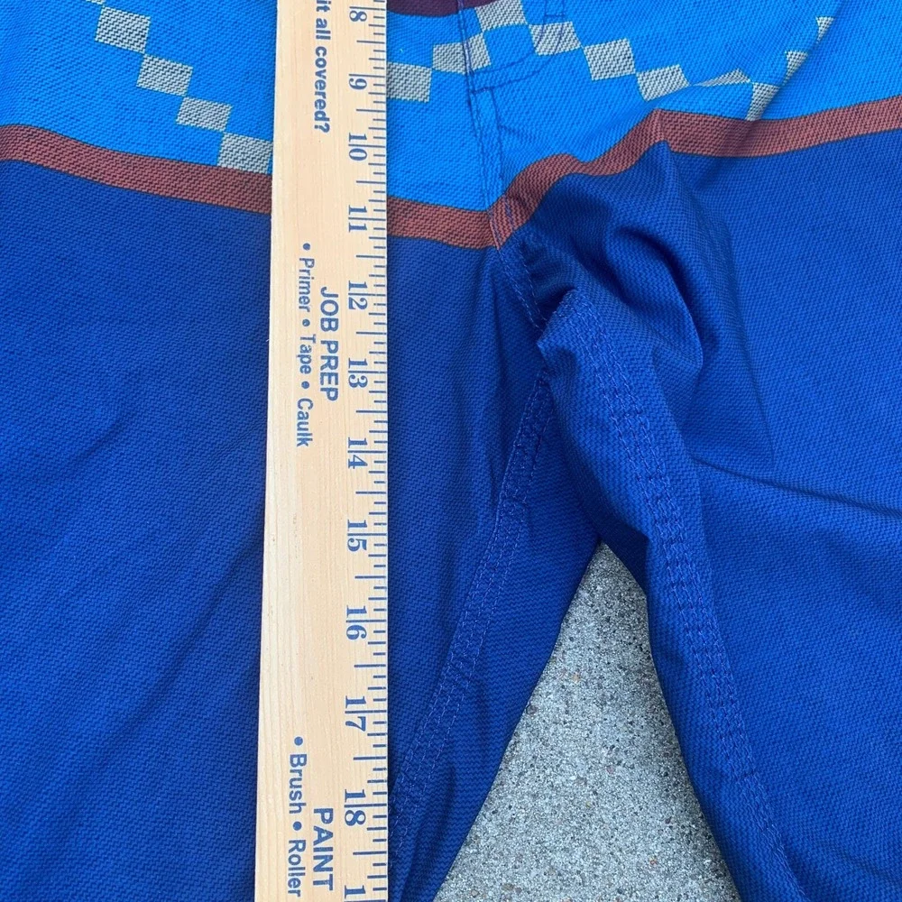 Vans Nathan Fletcher‎ Board Shorts Size 34 Blue Maroon 